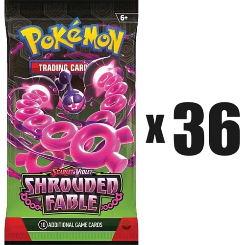 36x Shrouded Fable - Booster Pack - Pokemon kort (ikke et Display)